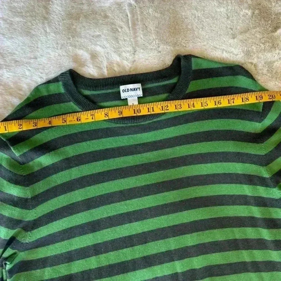 Old Navy men’s Casual Top Long SleeveBasic Loose Fit PrintStriped Sweatshirt XL - Picture 3 of 10